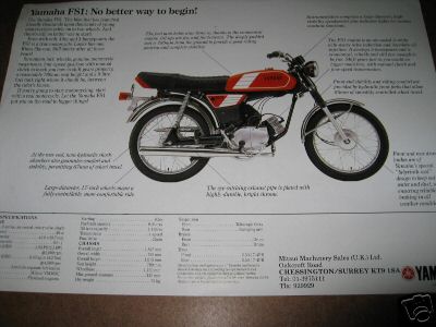 Yamaha FS1 1979 som den så ud i andre lande